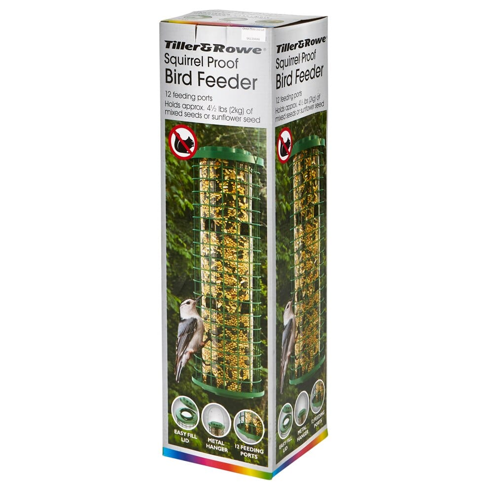 Tiller & Rowe Squirrel Proof Bird Feeder