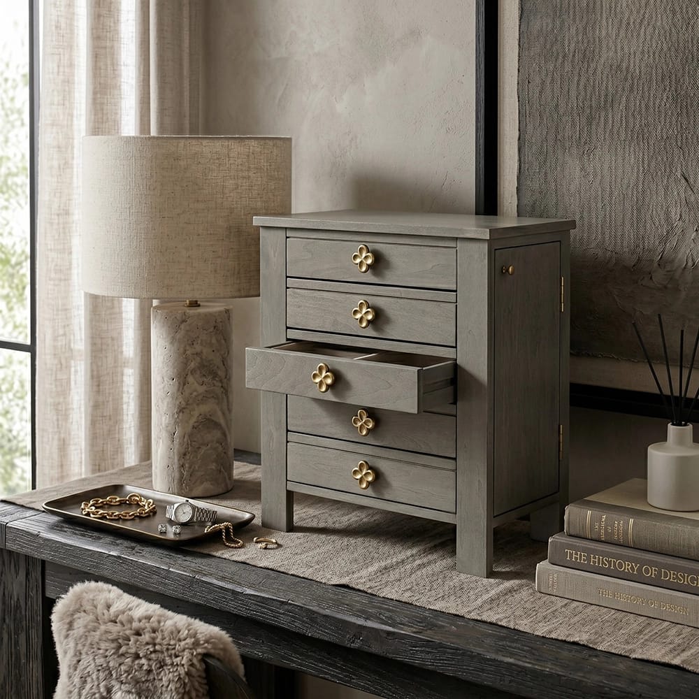 Hives & Honey Emma Jewelry Chest, Gray