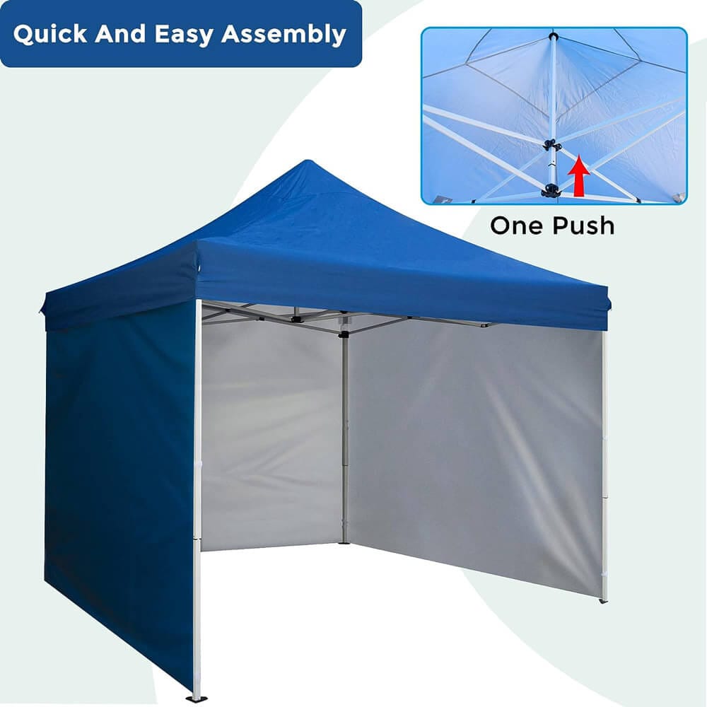 10' x 10' Pop-Up Canopy Tent with 5 Sidewalls, Royal Blue