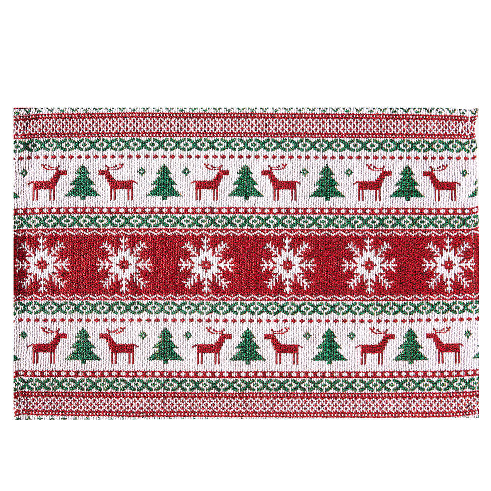 Cotton Christmas Placemats, Set of 4