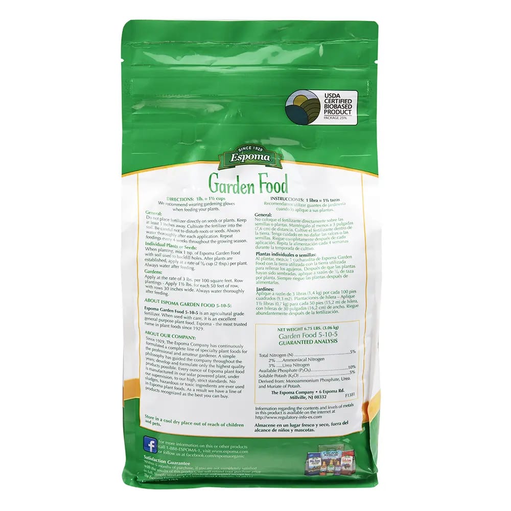 Espoma Garden Food 5-10-5, 6.75 lbs.