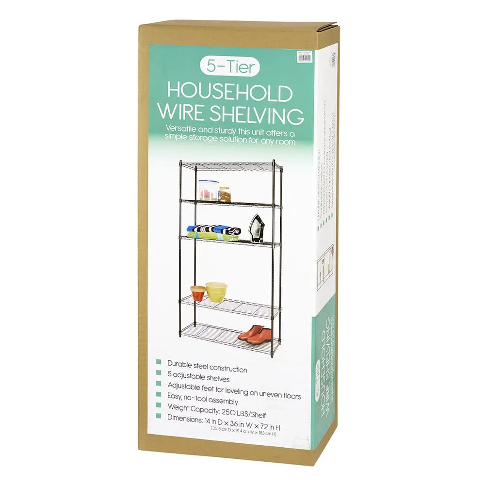 5-Tier Household Wire Shelving