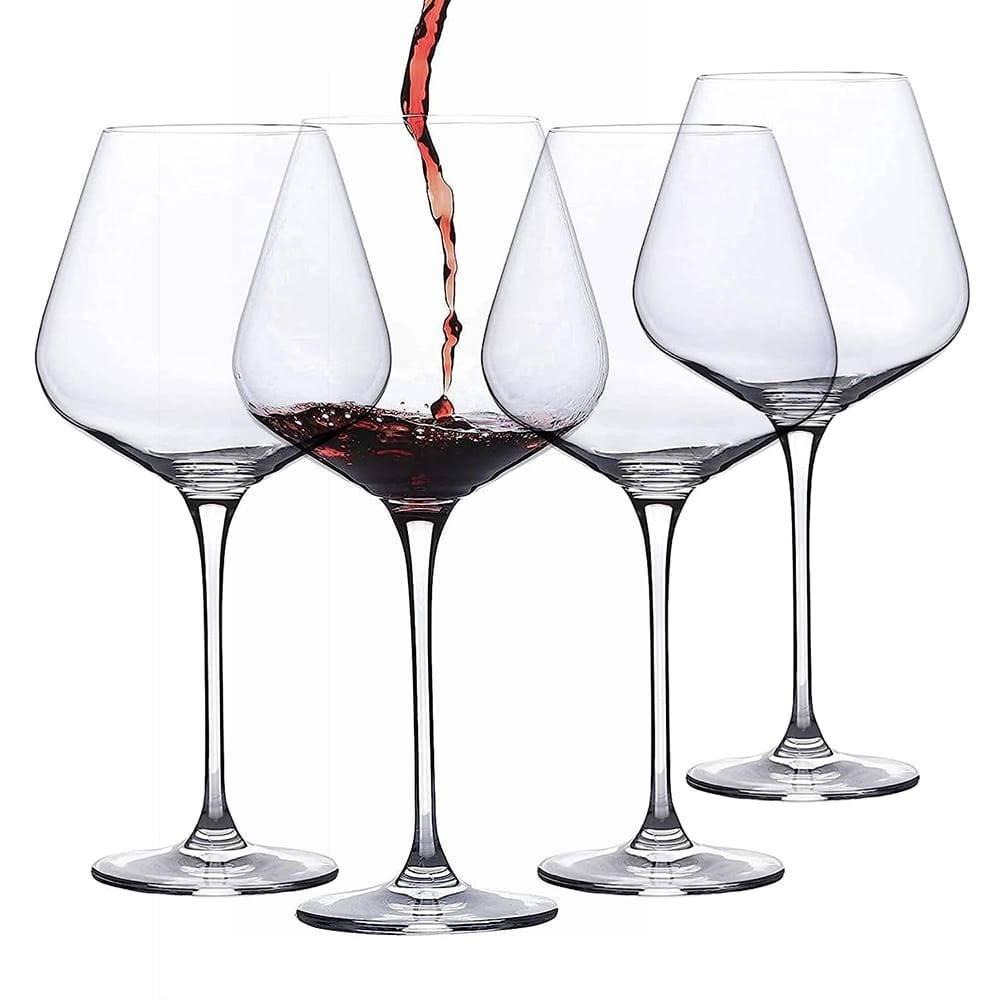 Whole Housewares Italian Style Wine Glasses, Set of 4