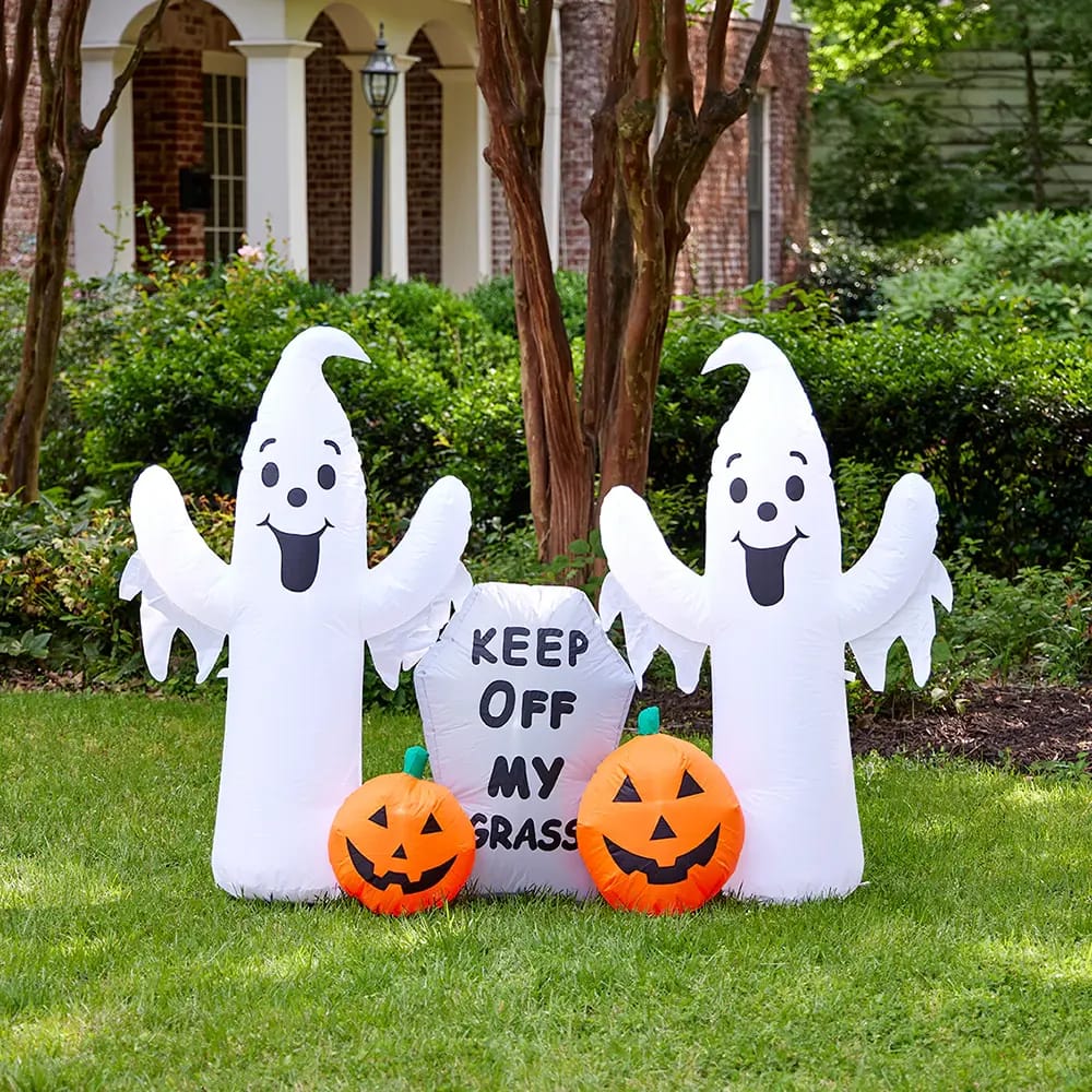 6' Ghost with Tombstone Inflatable