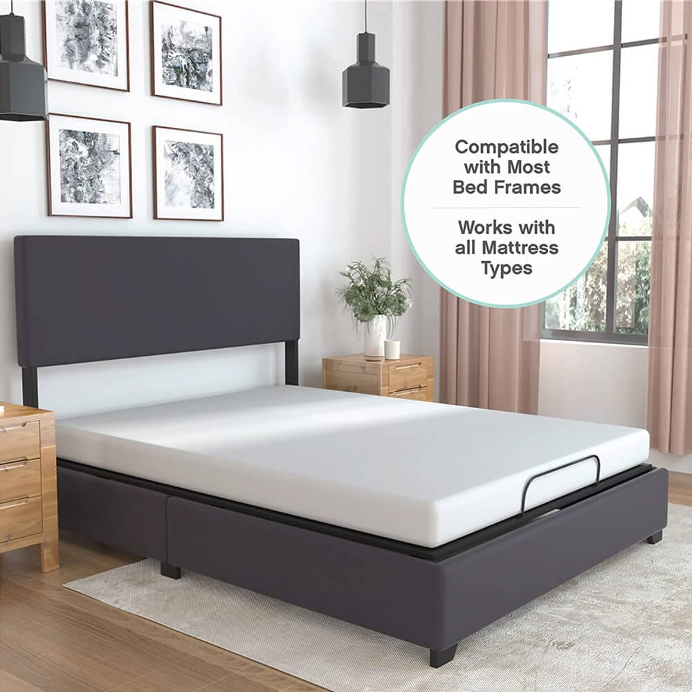 Classic Brands Adjustable Comfort Affordomatic 2.0 King Metal Bed Base,  Black