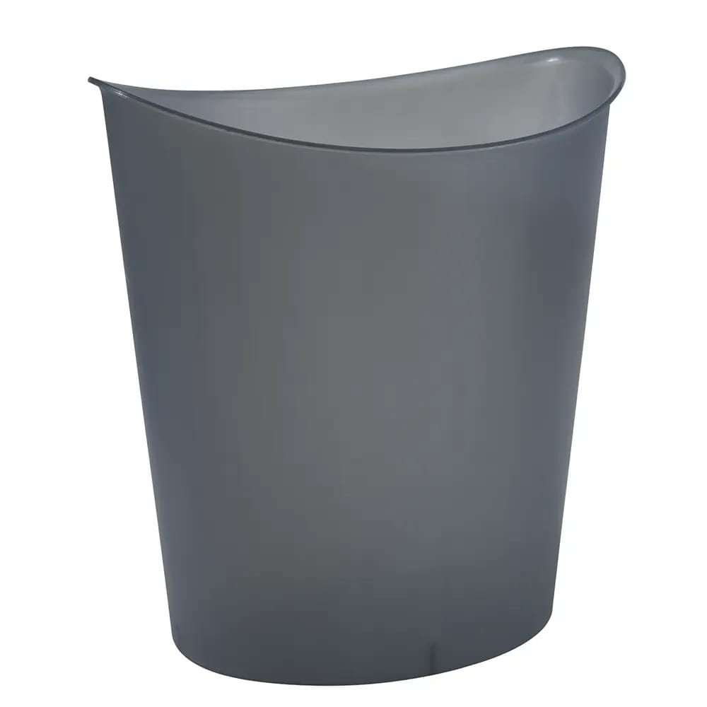 Gray Oval Wastebasket, 3 Gal