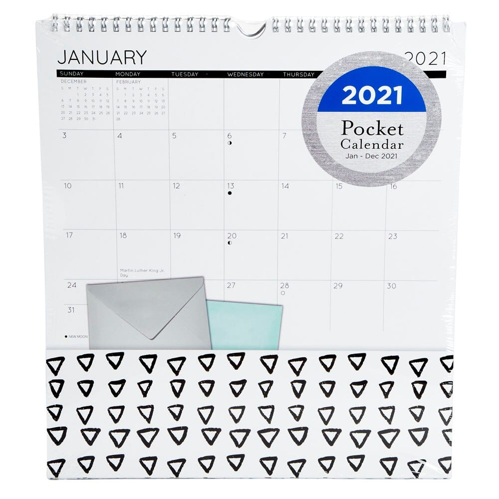 2021 Hanging Pocket Calendar, 11.75" x 12"