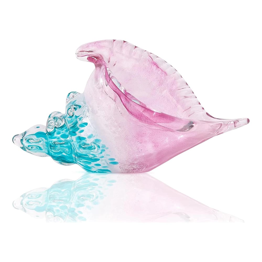 Meant2ToBe Glass Shell Vase, Blue/Pink