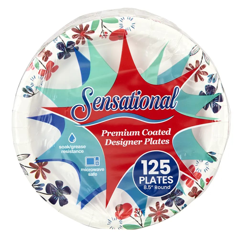 Sensational Paper Plates, 125 ct.