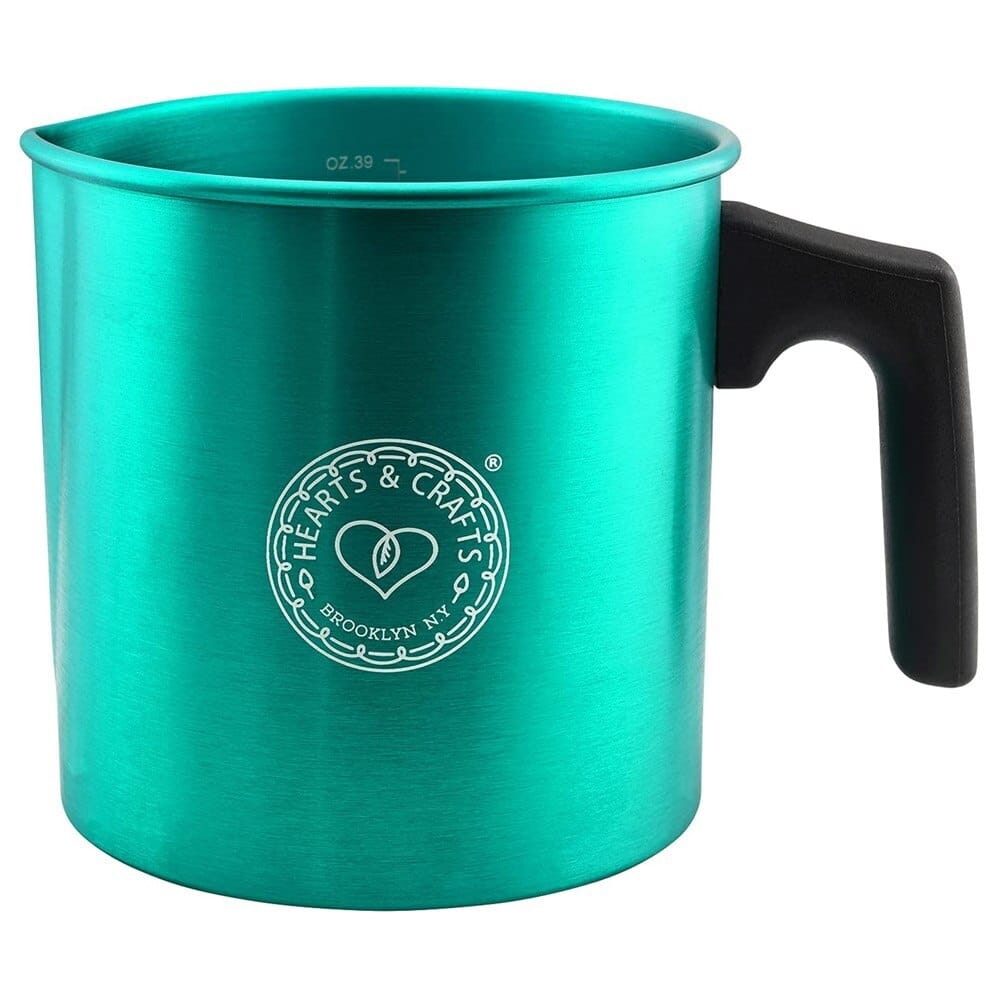 Hearts & Crafts 32 oz Aluminum Candle Making Pouring Pot, Teal