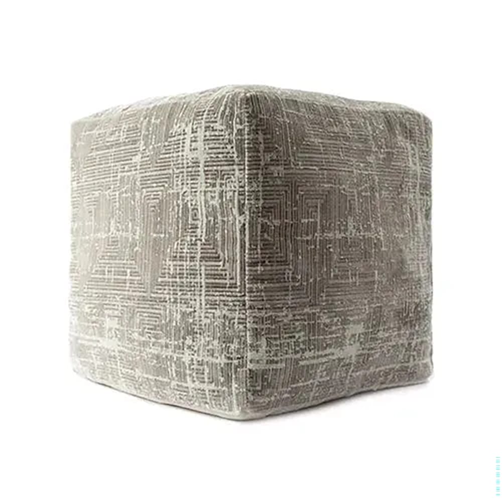 LR Home Milano Pouf, Gray/Beige