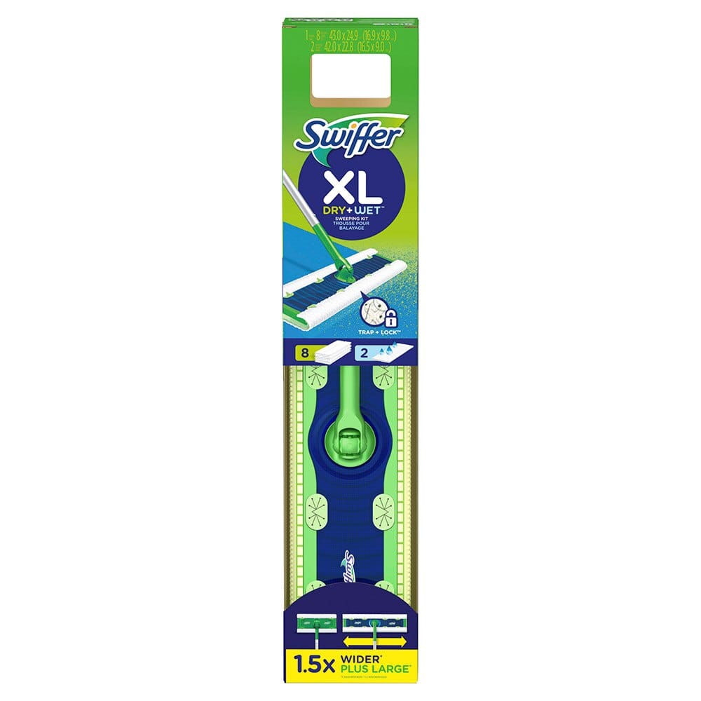 Swiffer Sweeper Dry and Wet XL Sweeping Starter Kit, 11-piece