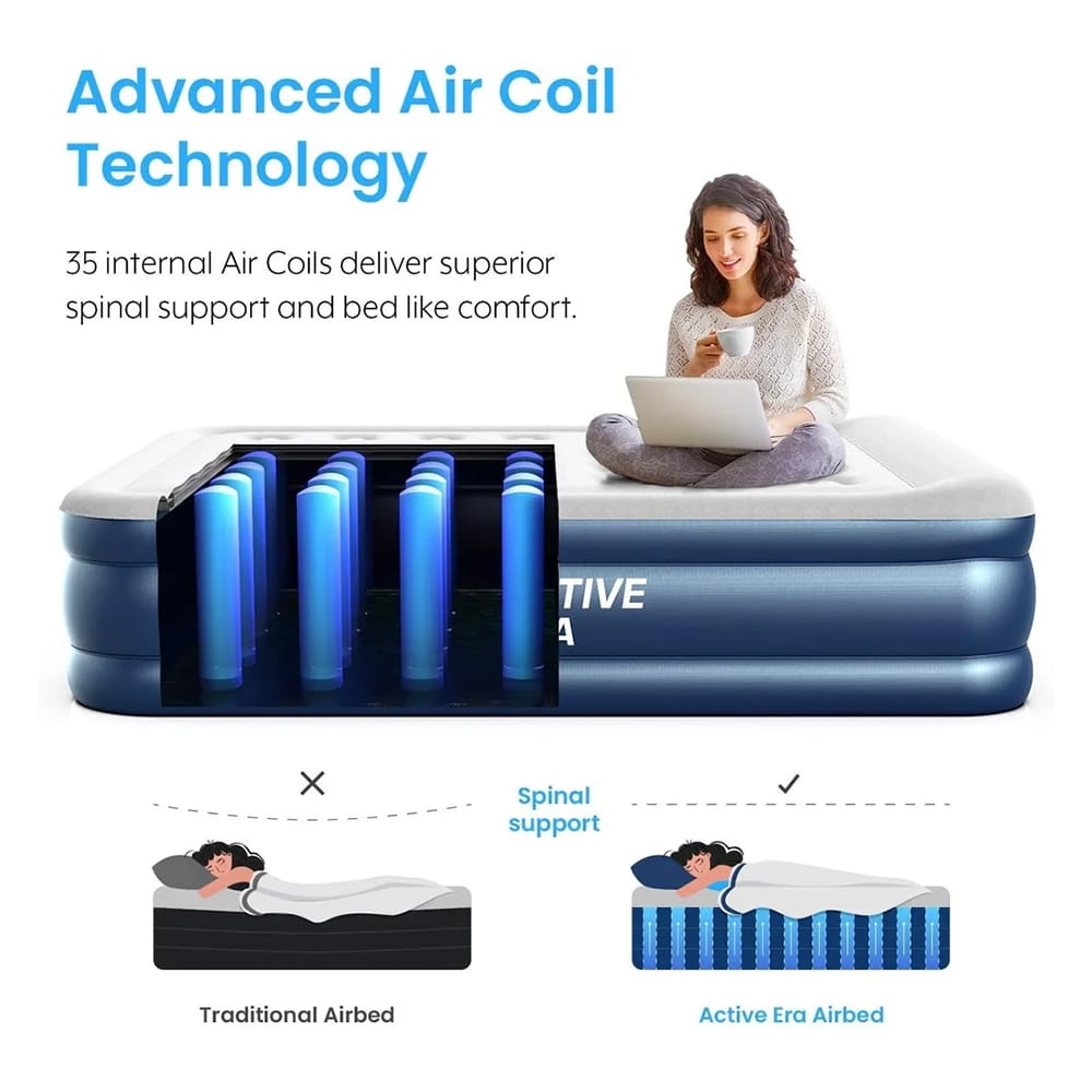 Active Era Premium 20" Self Inflating Air Mattress, Queen