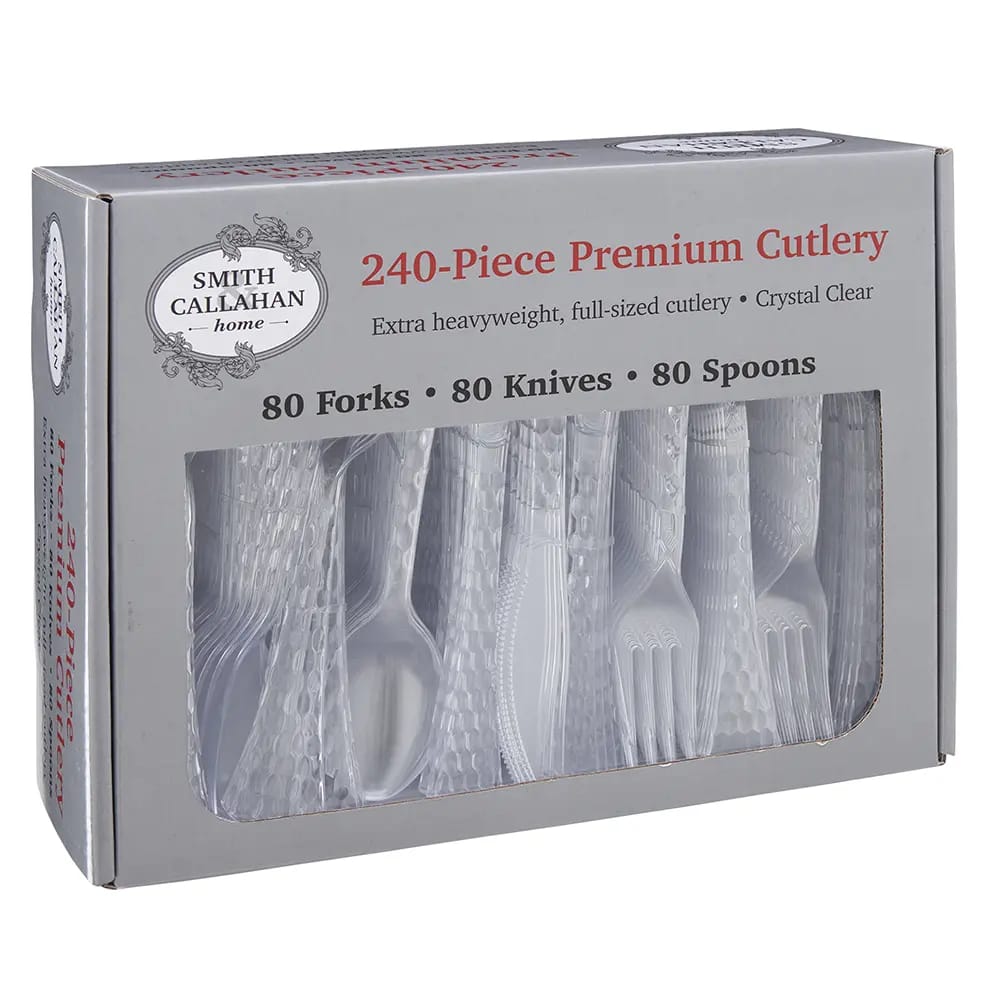 Smith & Callahan 240-Piece Premium Plastic Cutlery