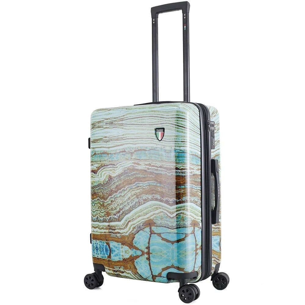 TUCCI Italy Earth Art Emerald Marble 3-Piece Set (20", 24", 28") Luggage Set