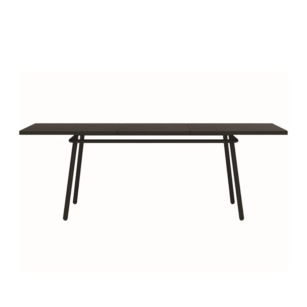 Maiori Rectangular Extendable Patio Dining Table, Charbon