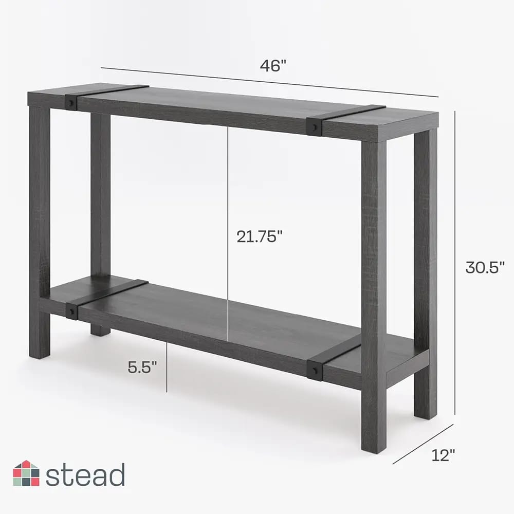 Stead Modern Farmhouse Entryway Table, Gray