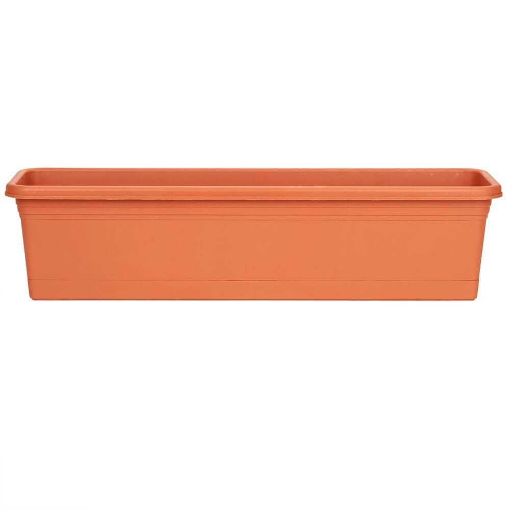 30" Window Box Planter with Attached Saucer