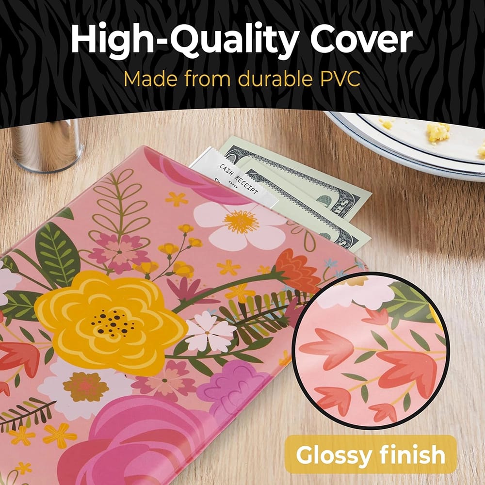 Double Side Check Presenter, Pink/Floral, 20 Pack