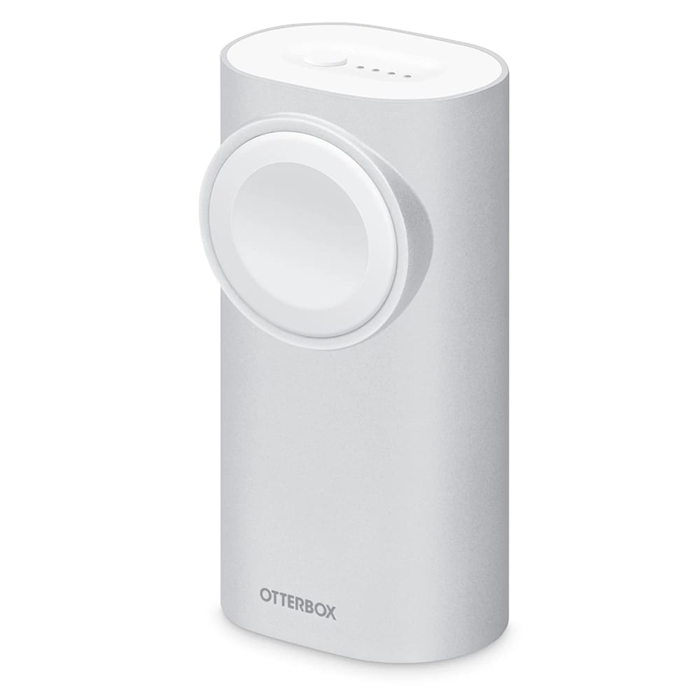 OtterBox 2 in 1 Power Bank with Apple Watch Charger, Silver