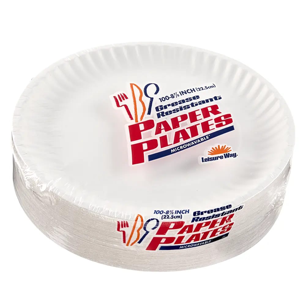 Leisure Way Paper Plates, 100 ct, 8.875"
