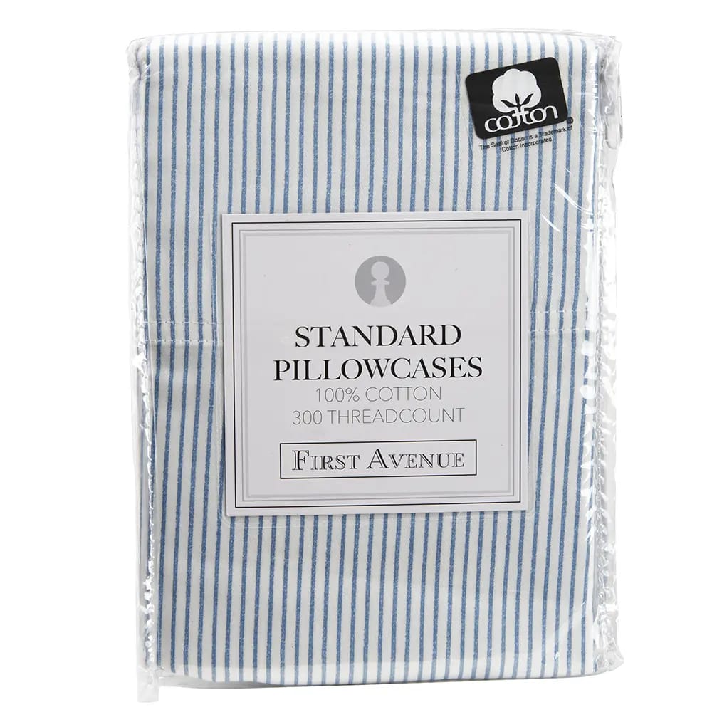 First Avenue Standard Pillowcases, 300 Thread Count, 100% Cotton