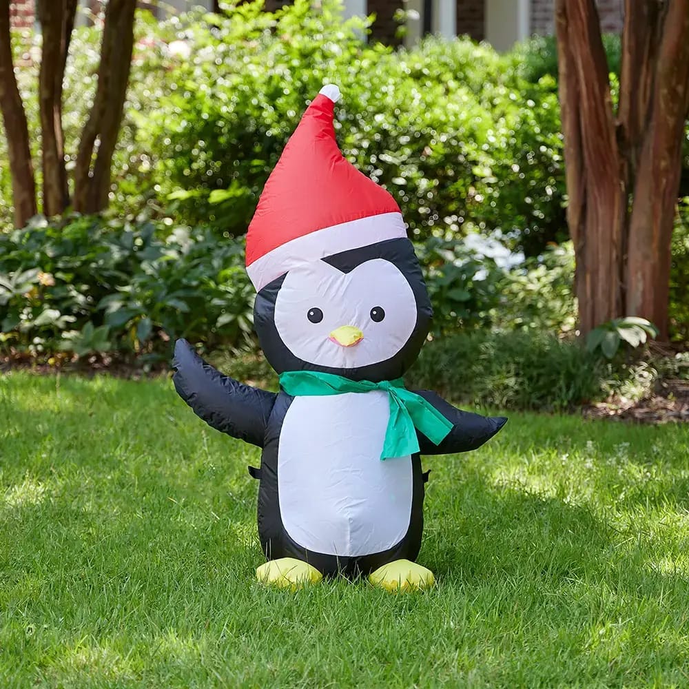 3.5' Penguin with Disco Lights Inflatable