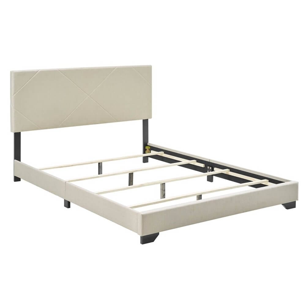 Classic Brands Landsford Upholstered Full Bed Frame, Beige