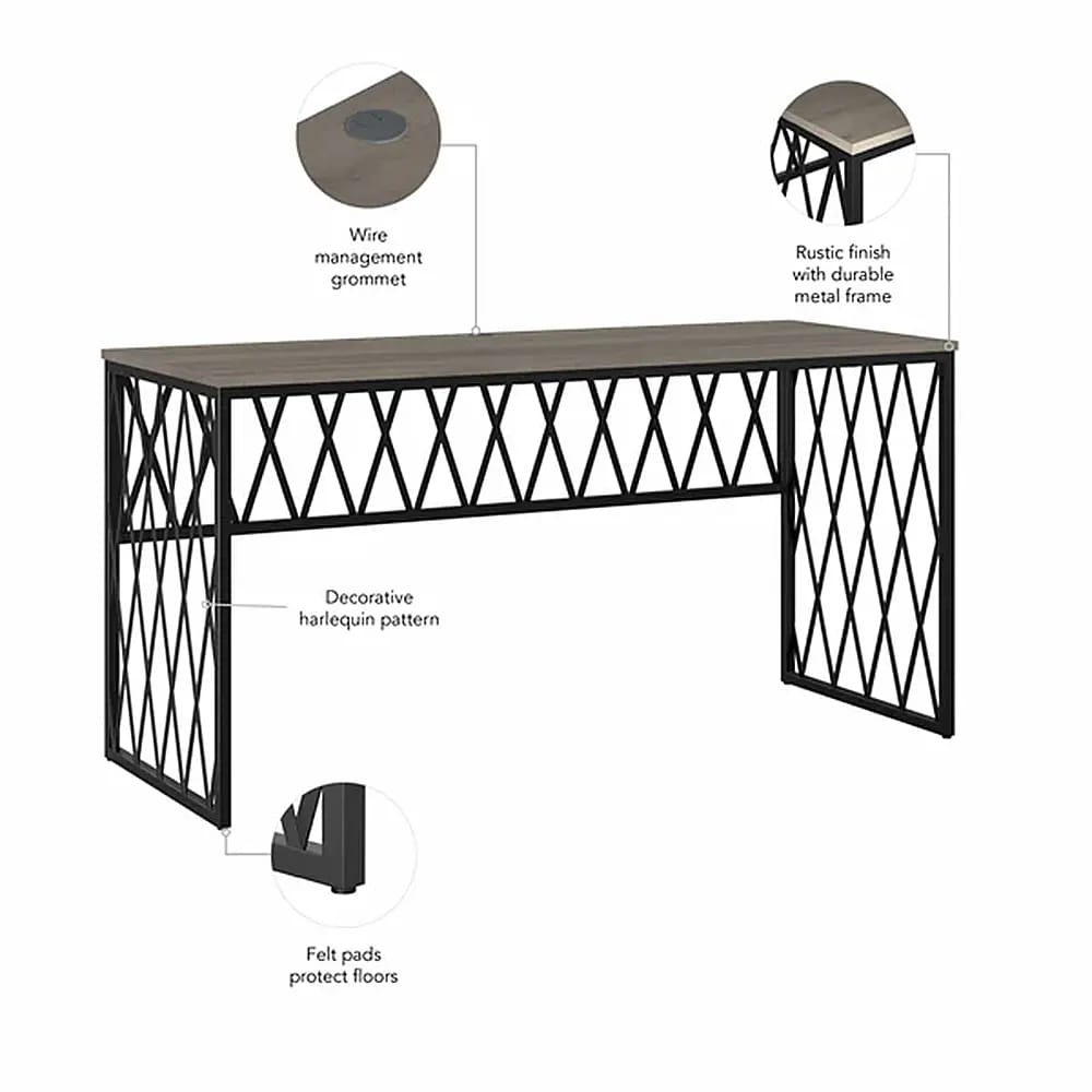 Bush Furniture City Park Industrial Writing Desk, Driftwood Gray