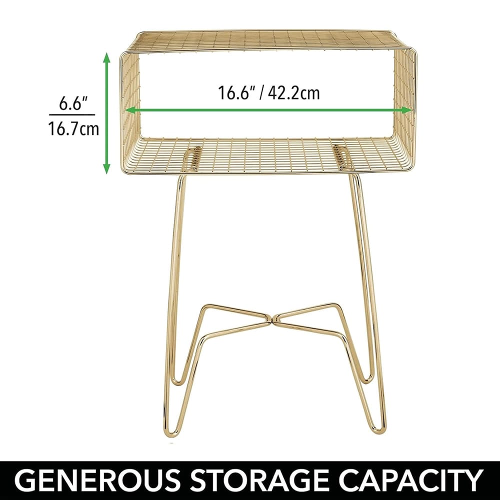 mDesign Modern Side Table, Brass