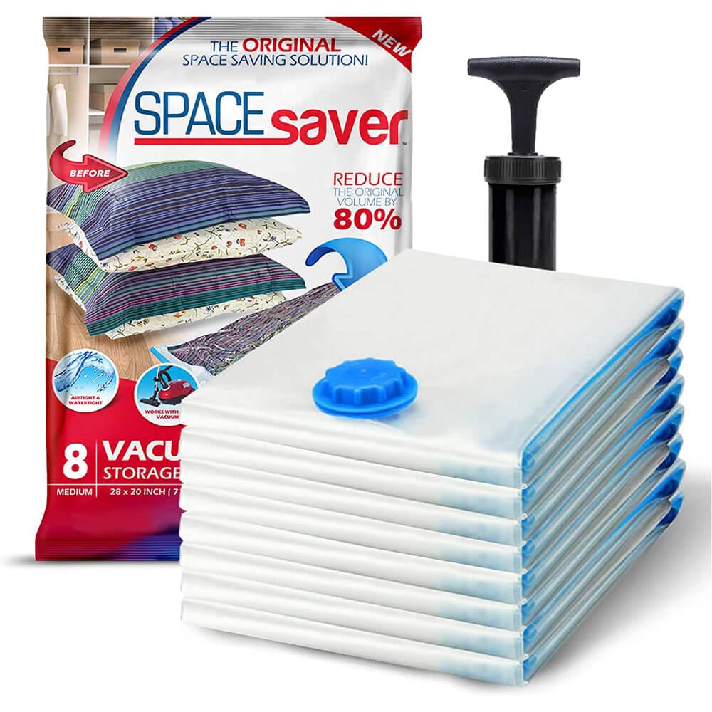 Spacesaver Premium Space Saver Vacuum Storage Bags, Medium Size, 8-Pack