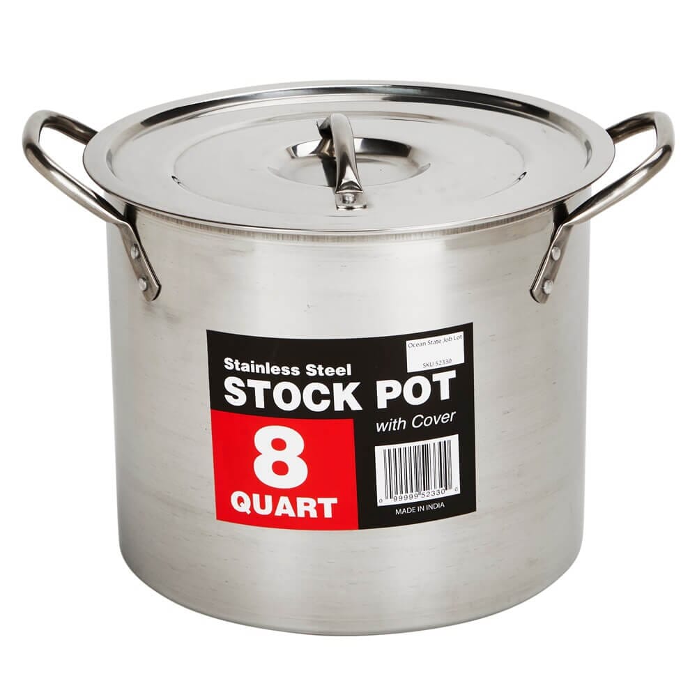 Stainless Steel 8 Qt Stock Pot with Cover