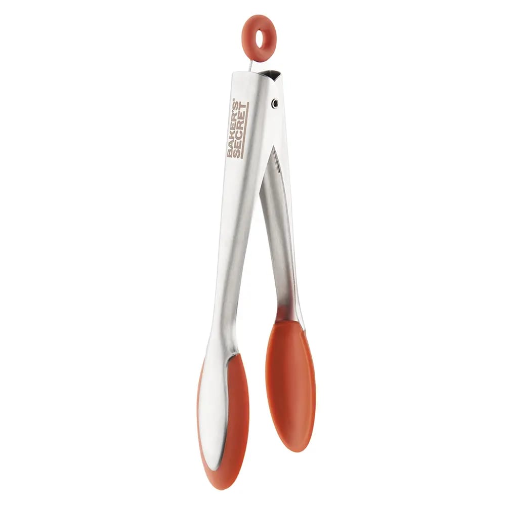 Baker's Secret Silicone Food Tongs, 9"