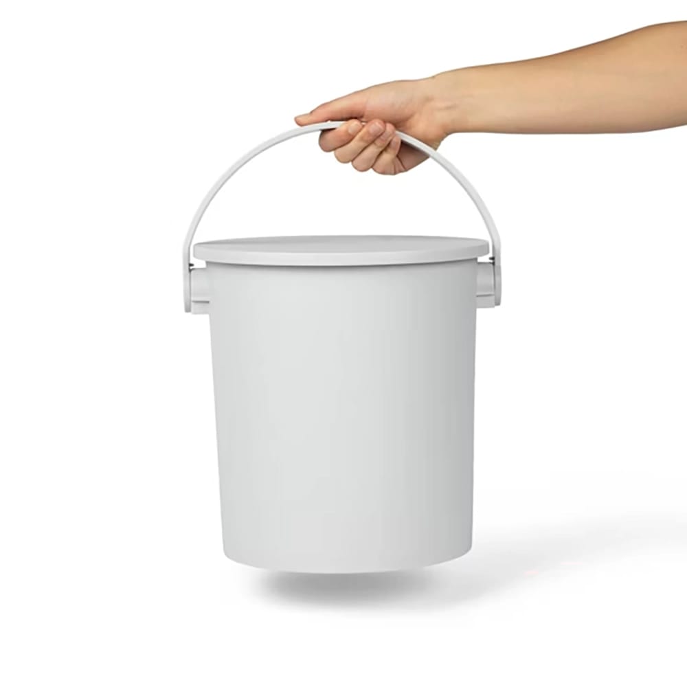 JEJ Astage 2.6 Gallon Sturdy Bucket with Lid, Light Gray