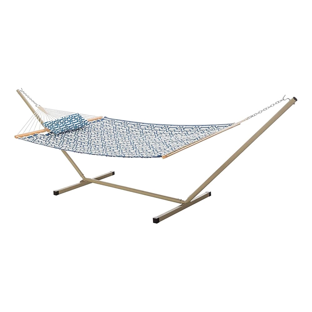 Castaway Living Quilted Hammock with Stand, Navy