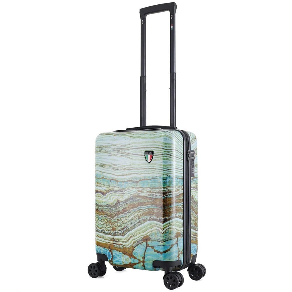 TUCCI Italy Earth Art Emerald Marble 3-Piece Set (20", 24", 28") Luggage Set