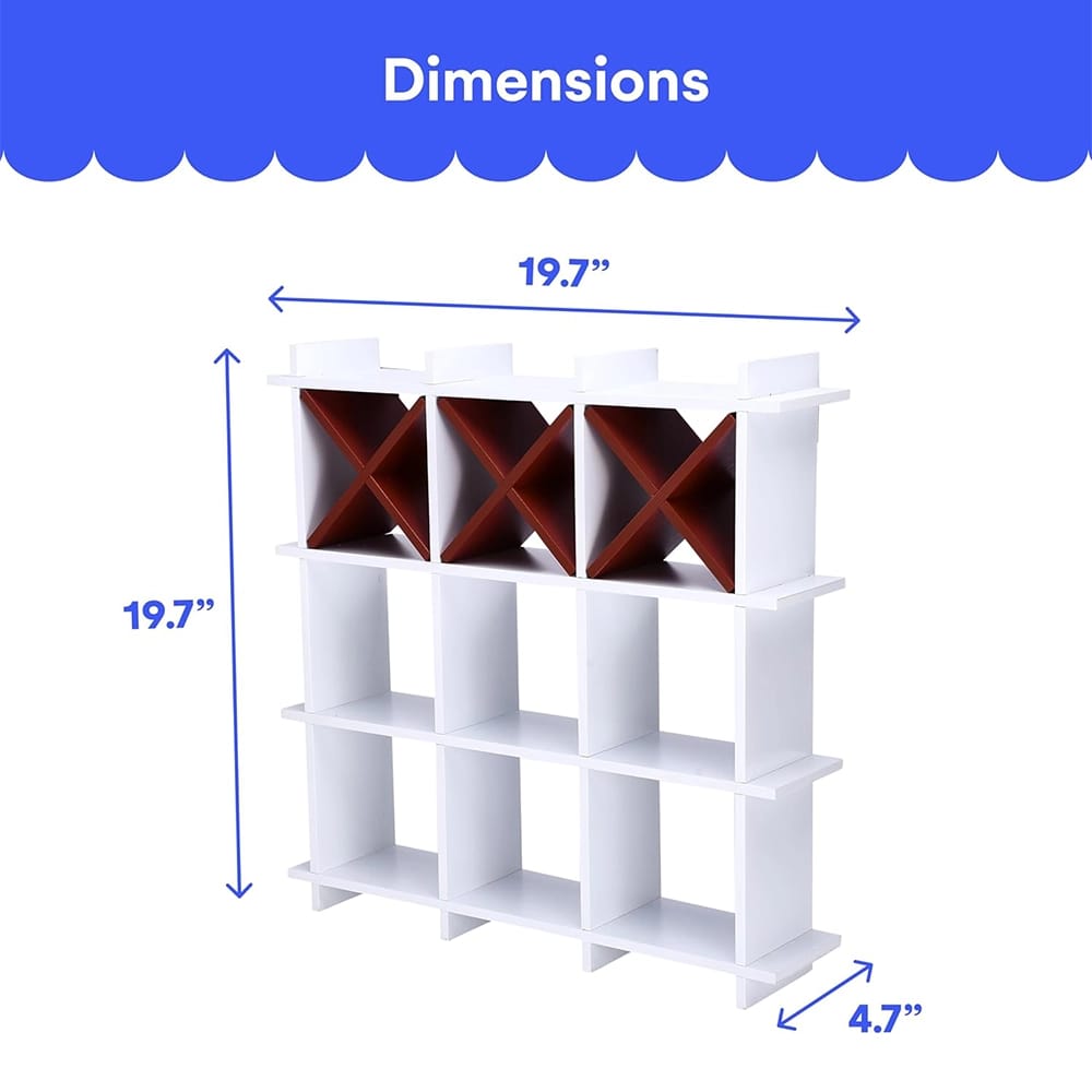 Noa Store Tic Tac Toe Tissue Roll Shelf, White