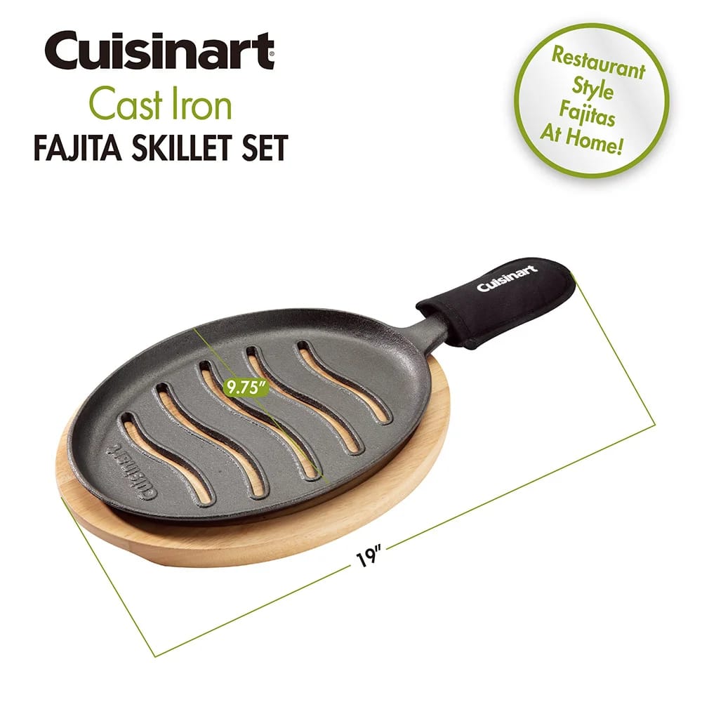 Cuisinart Cast Iron Fajita Skillet Set