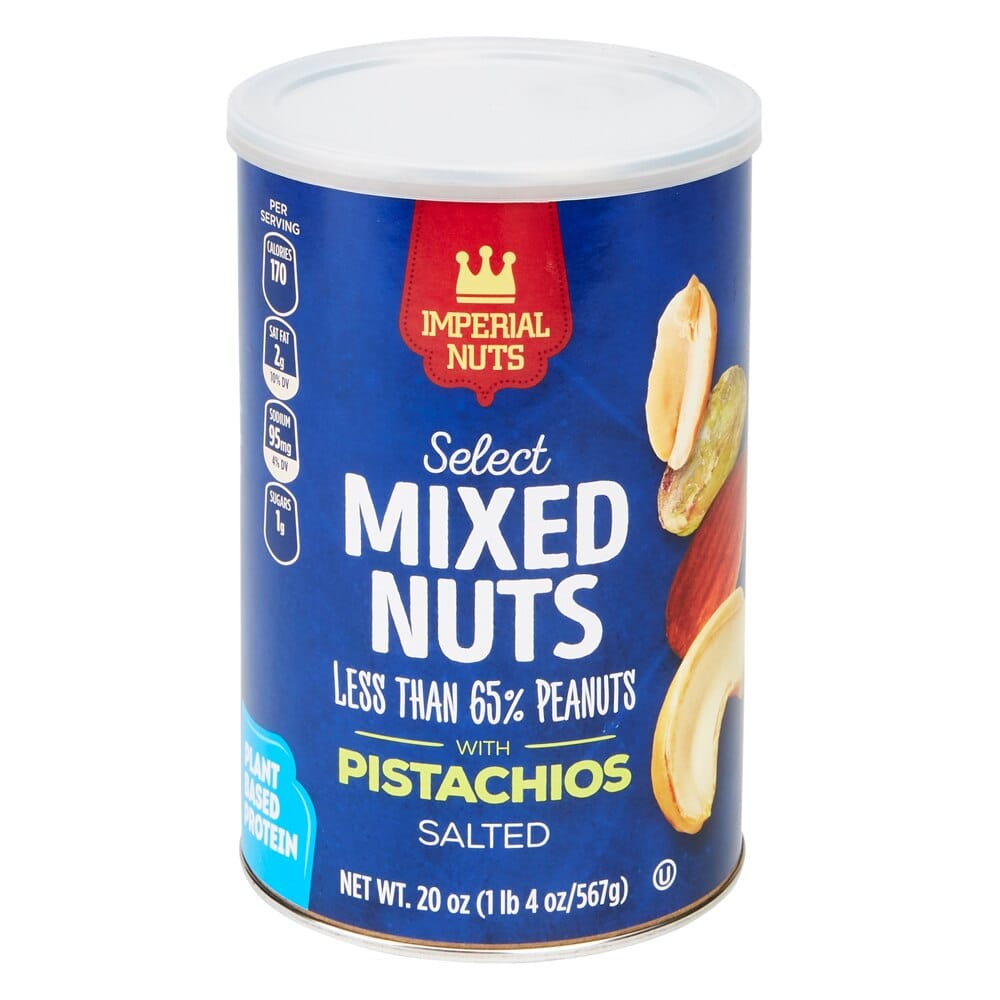 Imperial Nuts Select Salted Mixed Nuts with Pistachios, 20 oz