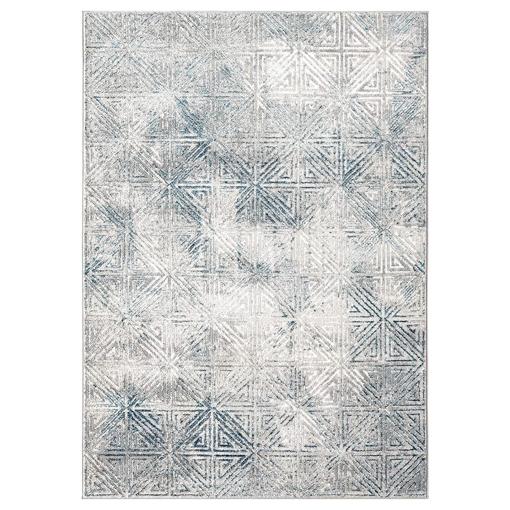 Florance 8'8" x 12'6" Modern Geometric Area Rug, Blue