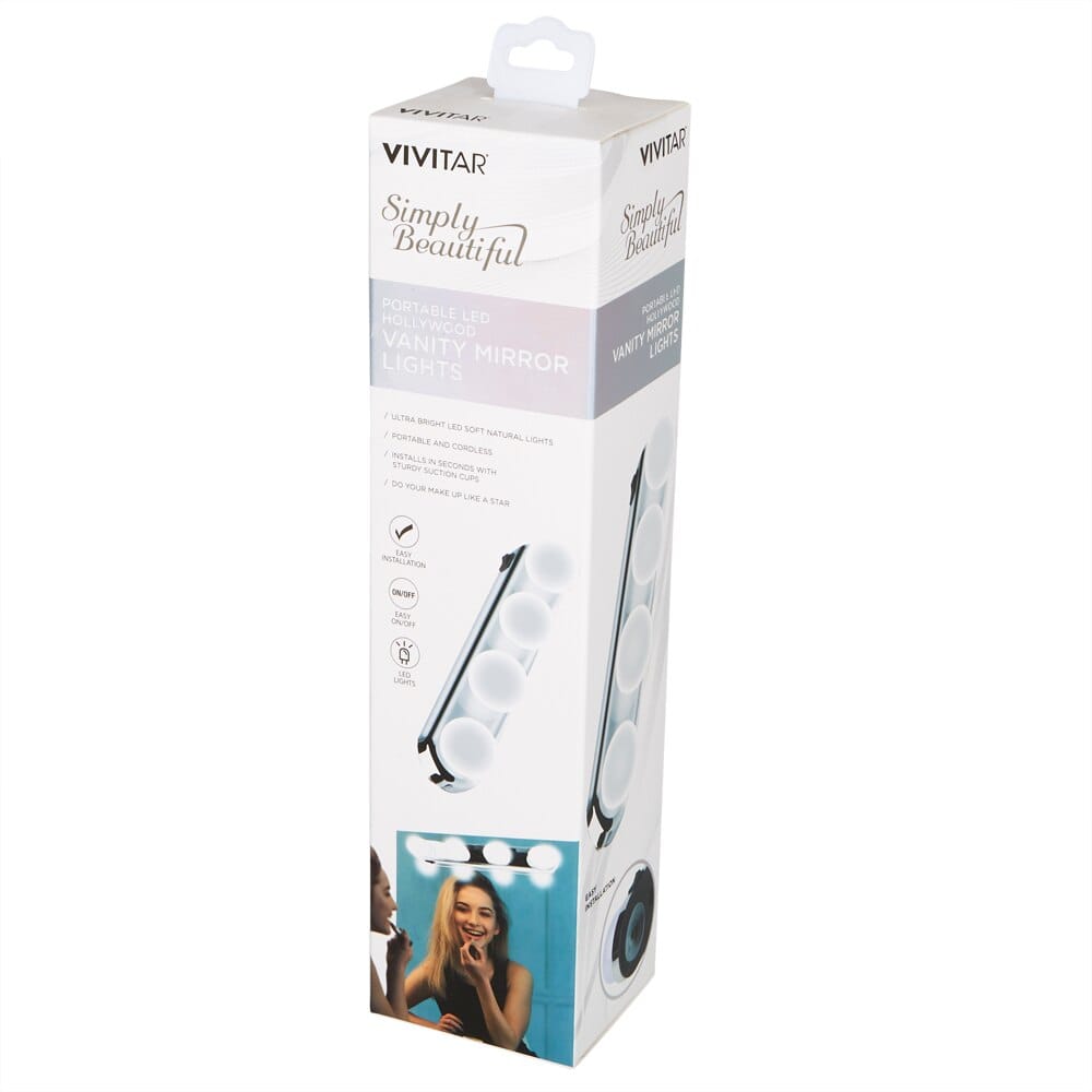 Vivitar Simply Beautiful Portable LED Hollywood Vanity Mirror Lights