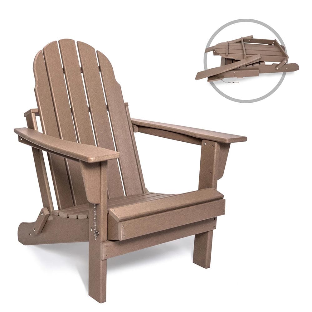 Folding Adirondack Chair, Brown