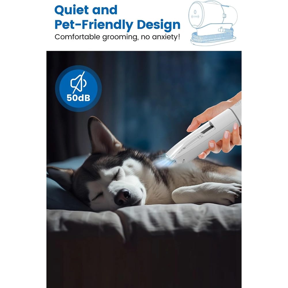 AIRROBO Pet Grooming Vacuum, White