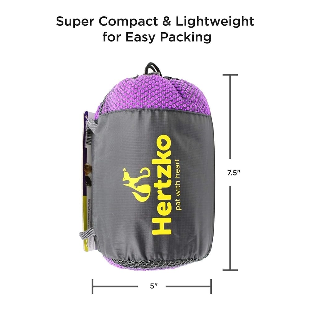 Hertzko Microfiber Pet Towel, Purple