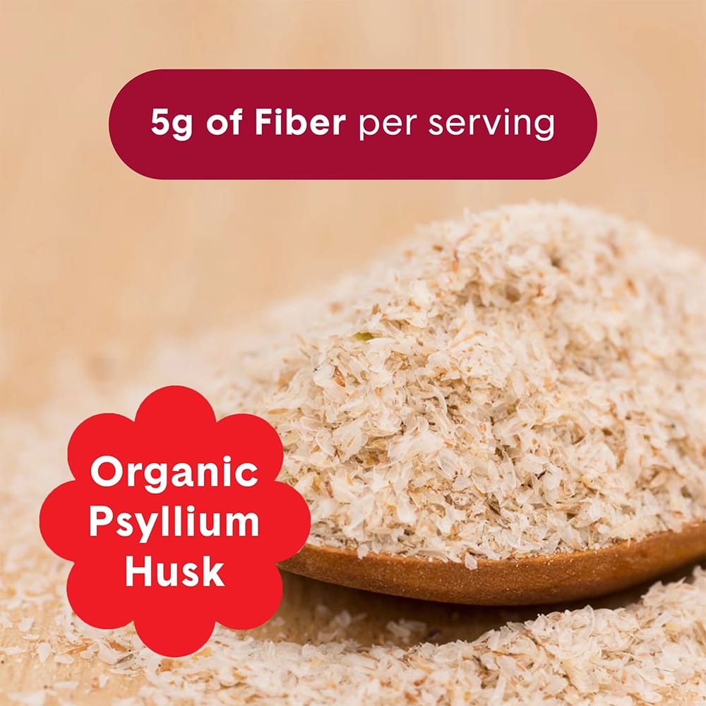 Bellway Psyllium Husk Powder Fiber Supplement, Raspberry Lemon, 18oz