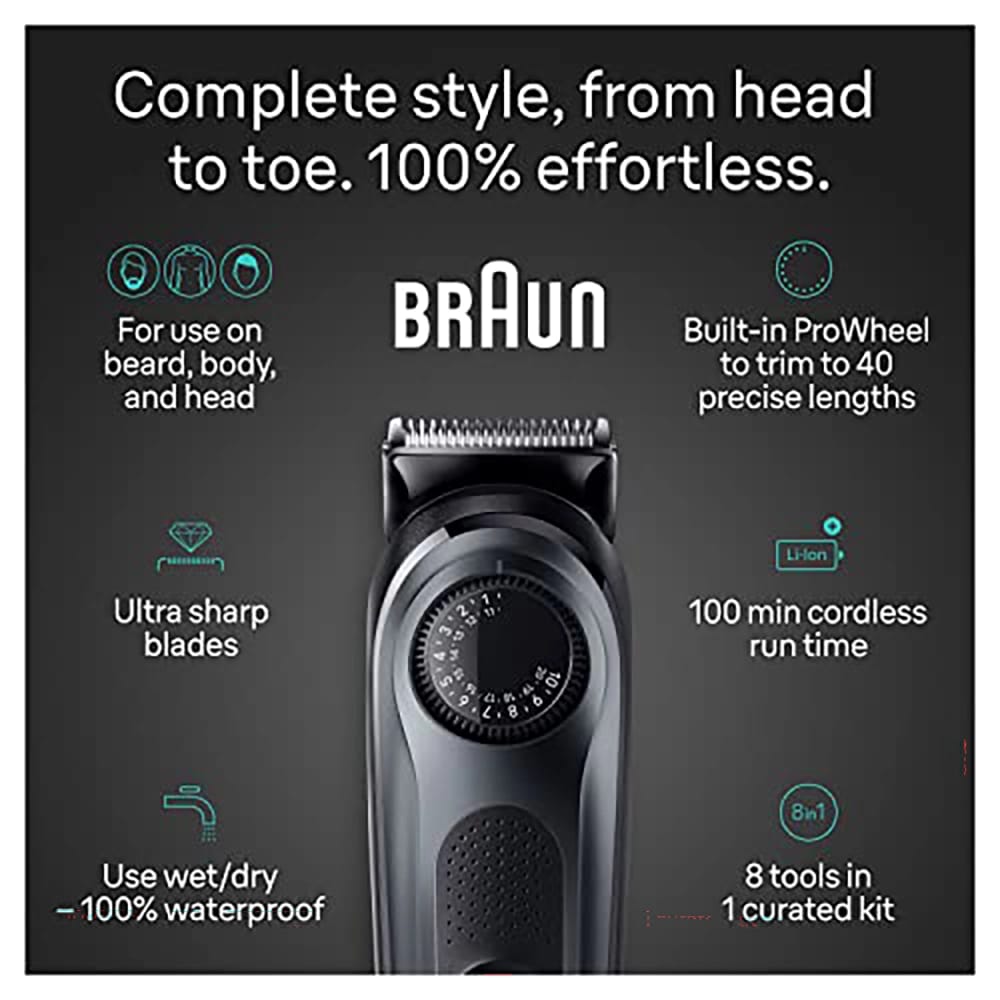 Braun Series 8-In-One Beard Trimmer Grooming Kit