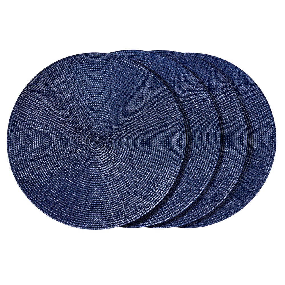 Indoor/Outdoor Round Woven Placemats, Set of 4