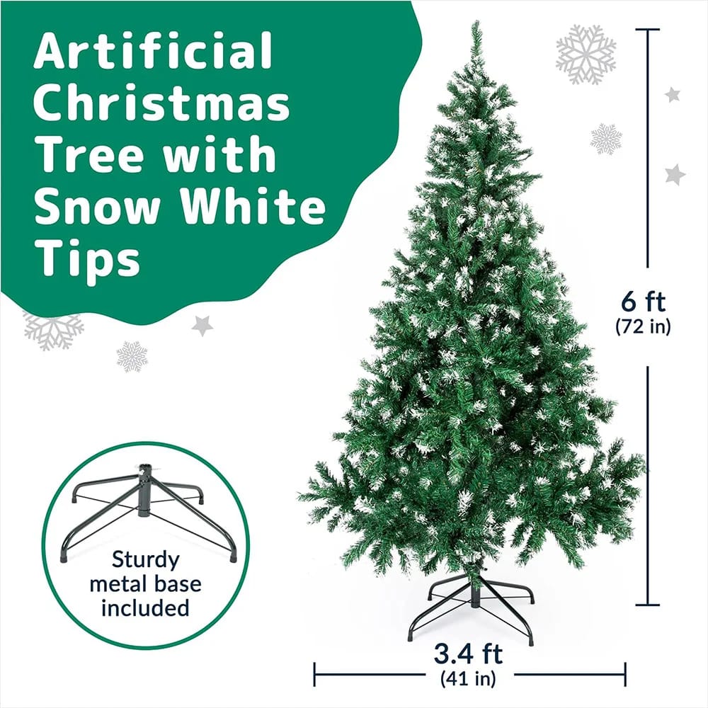 Prextex Premium 6' Prelit Artificial Christmas Tree