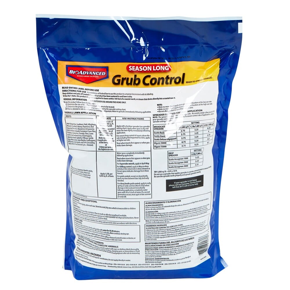 BioAdvanced Season-Long Grub Control, 5,000 sqft, 10 lbs