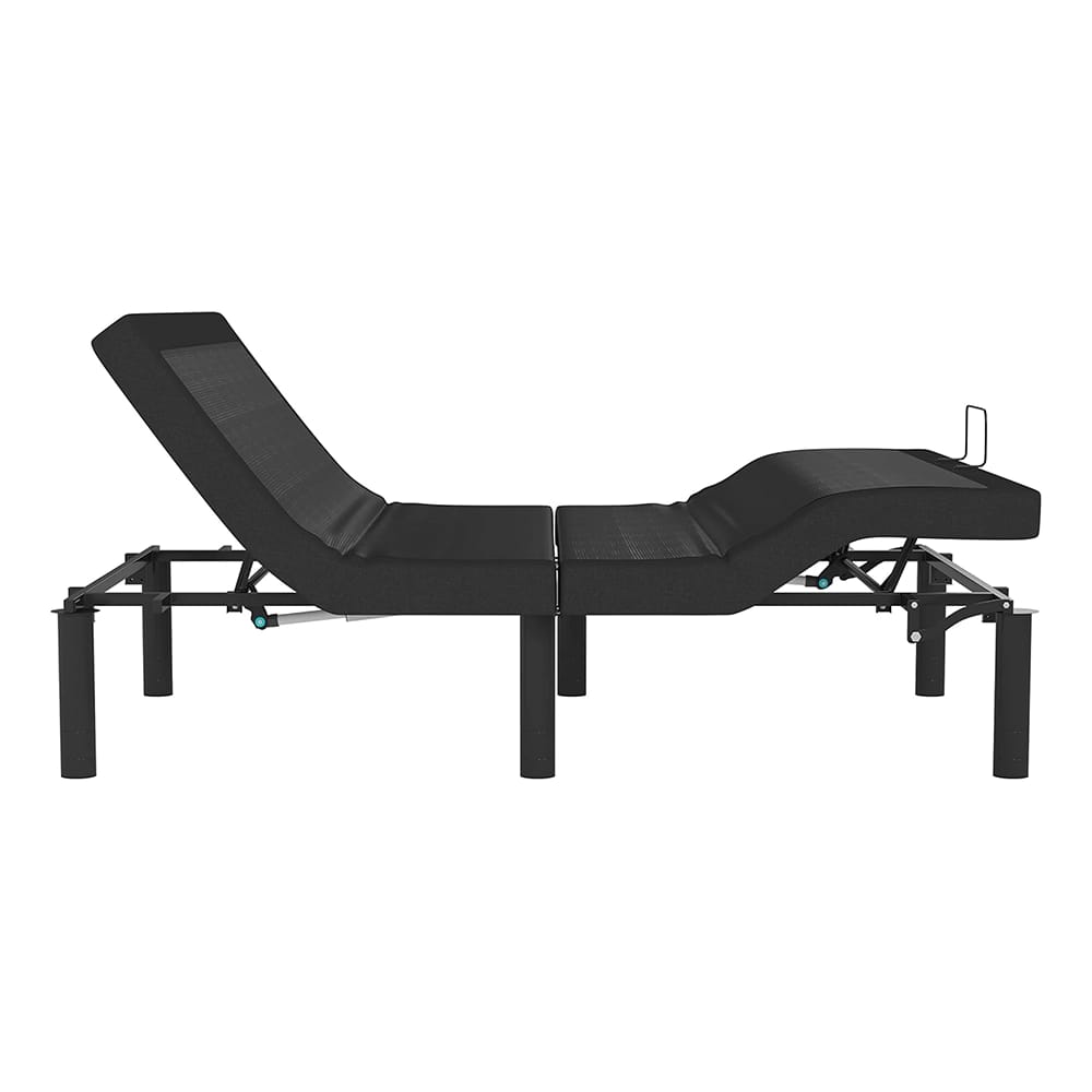 Adjustable Bed Base with Wireless Remote, Black, Full